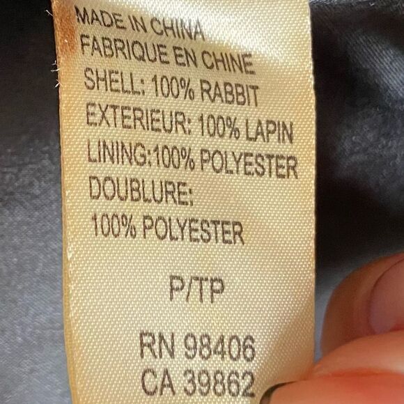 Theory Cherub Black Rabbit Fur Jacket Size XS - Picture 14 of 14